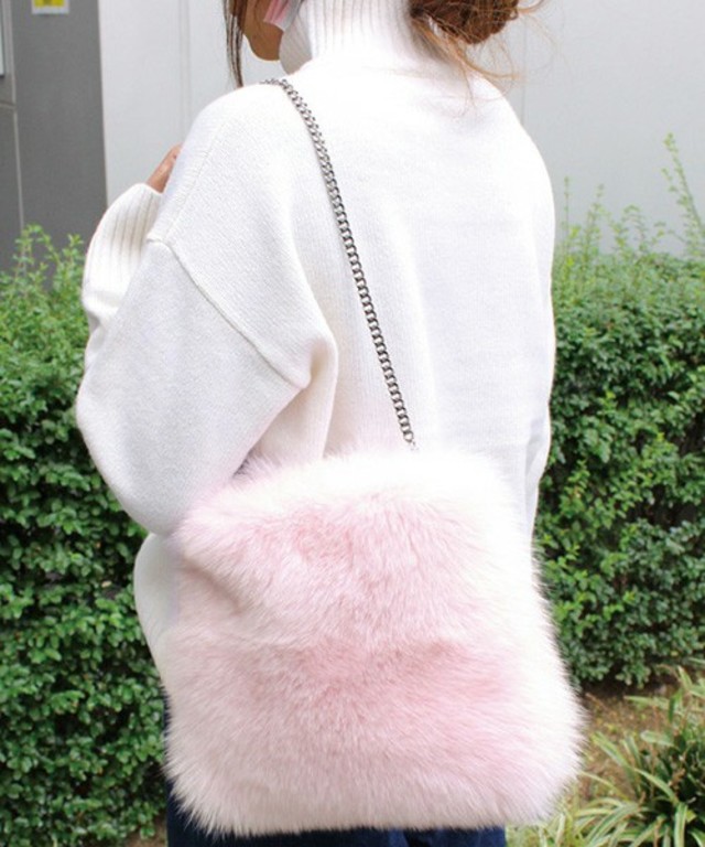 3wayフォックスファーバッグ　リアルファー　トートバッグ リュック ショルダーバッグ