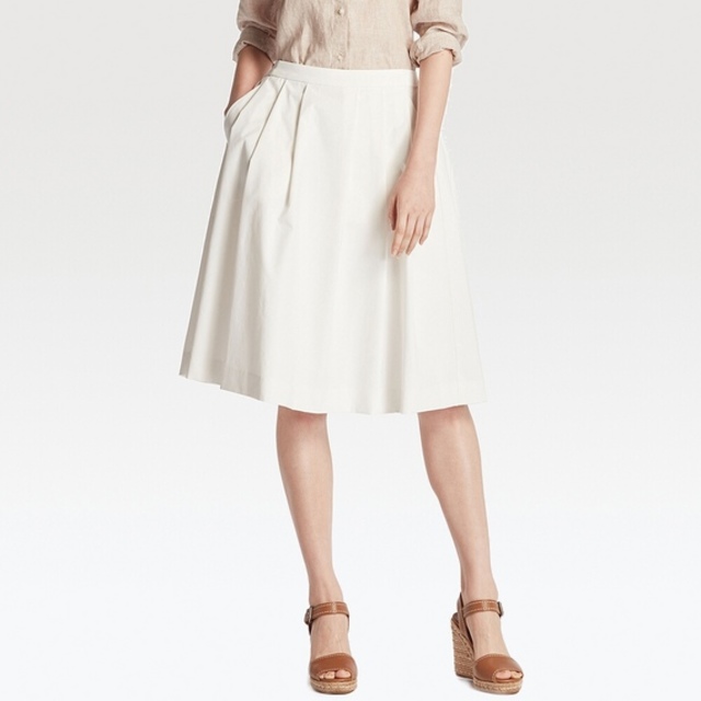 ハイウエストドライストレッチタックスカート
