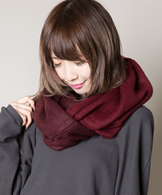 CASPER JOHN AIVER バイカラーリバーシブルスヌード