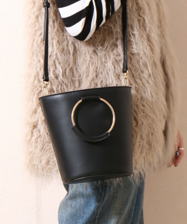 LOWELL things リングハンドルバケツ型ショルダー