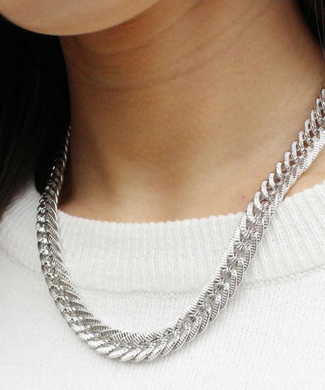 カットキヘイダブル チェーンネックレス