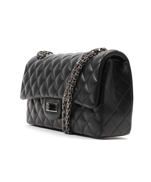 ダイヤ柄ステッチチェーンバッグ