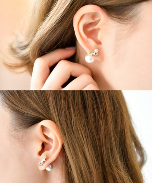 アシンメトリービジューピアス