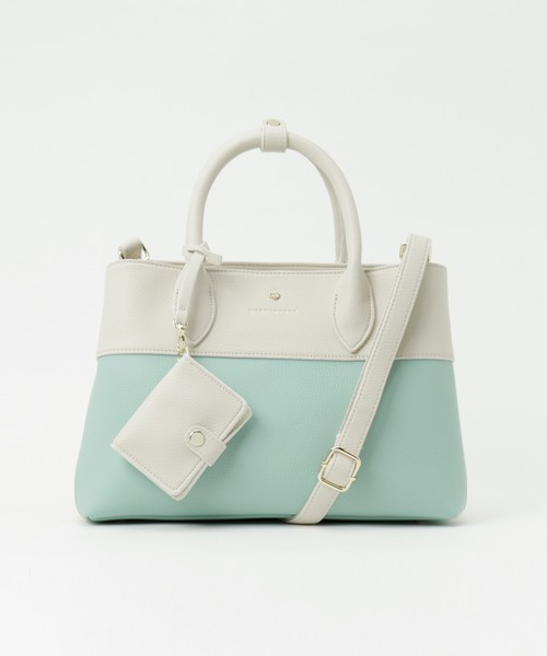 MERCURYDUO　ソフィマイクロビジューバイカラートート カードケース付