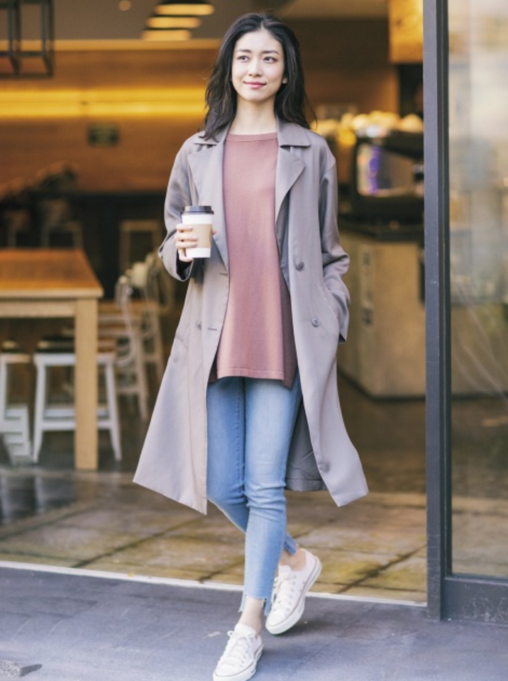 WOMEN ドレープトレンチコート