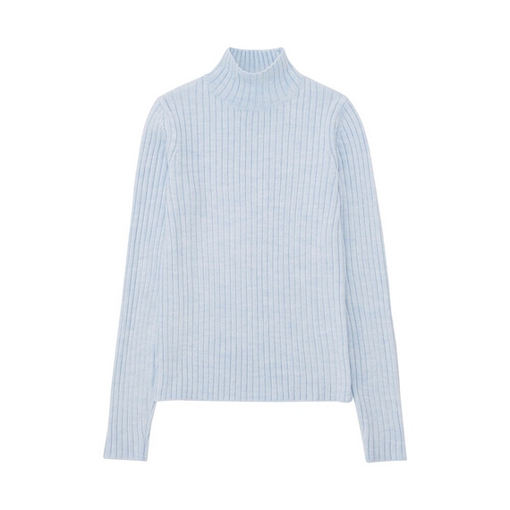 WOMEN リブモックネックセーター（長袖）