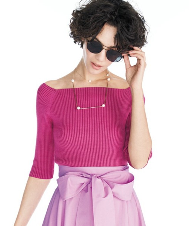 FRAY I.D　ボートネックリブニット