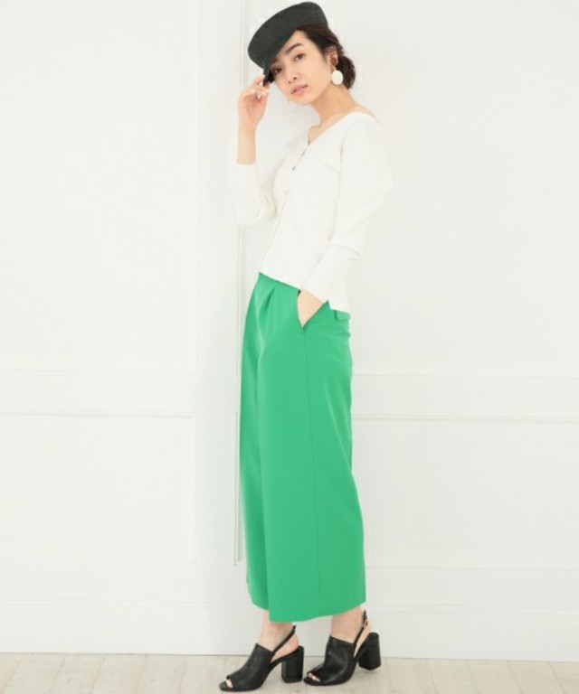 apart by lowrys　P/PUワイドクロップドパンツ