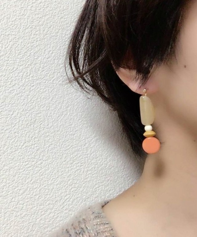 Mimi/ウッドビーズピアス