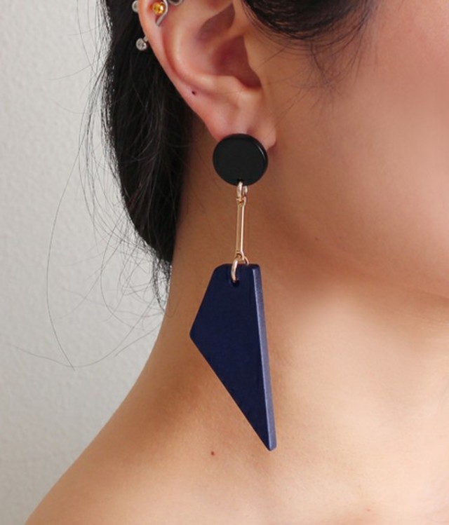 ウッドコネクトアシンメトリーピアス