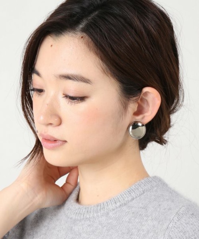 GREN vintage metal stone イヤリング(L)◆