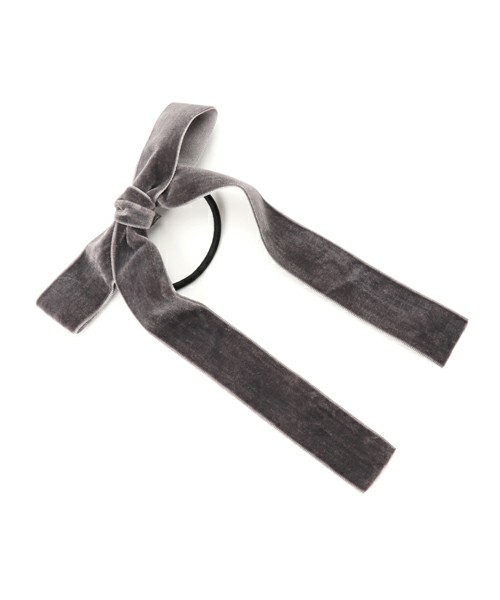 ベロアリボンロングヘアゴム