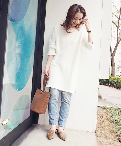 Ungrid ループフリンジニットワンピース