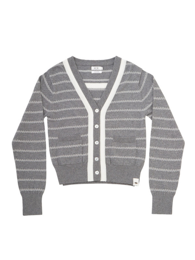 WOMENS WAVE STRIPE CARDIGAN