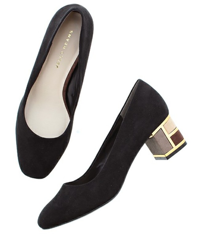 JELLY BEANS カラーブロックヒールパンプス