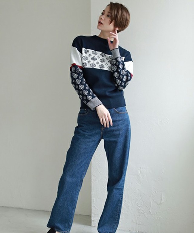 AZUL by moussy ストレートハイウエストデニム