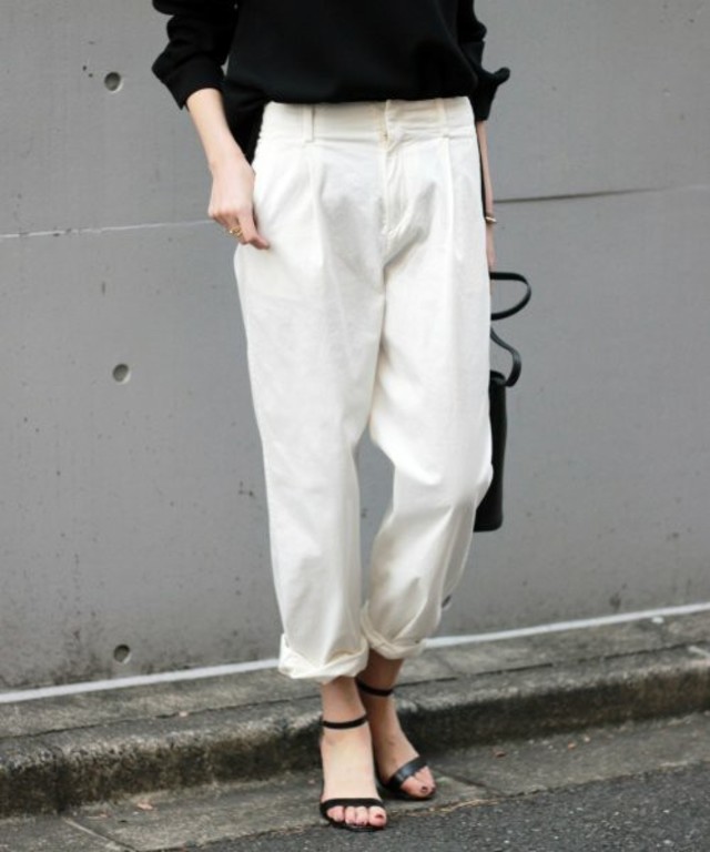 Spick & Span ハイウエスト チノパンツ