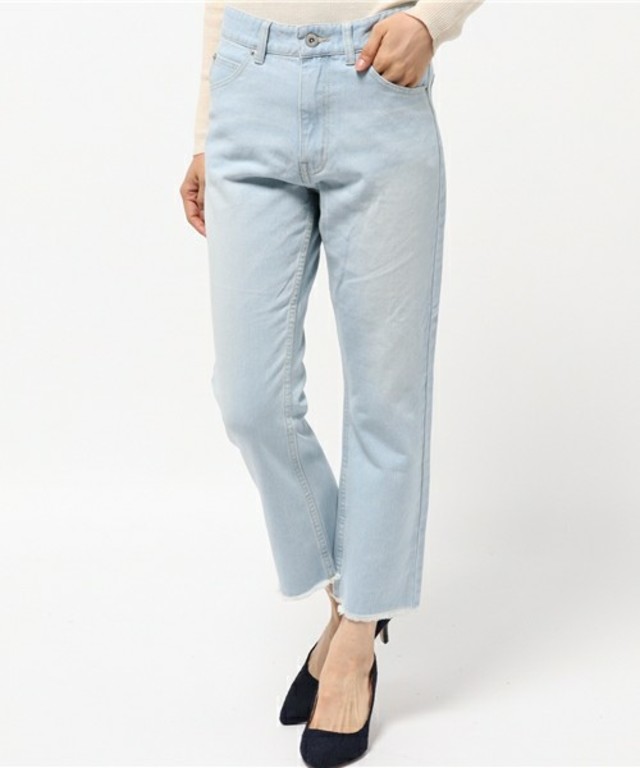 Auntie Rosa Holiday カットオフストレートデニムパンツ