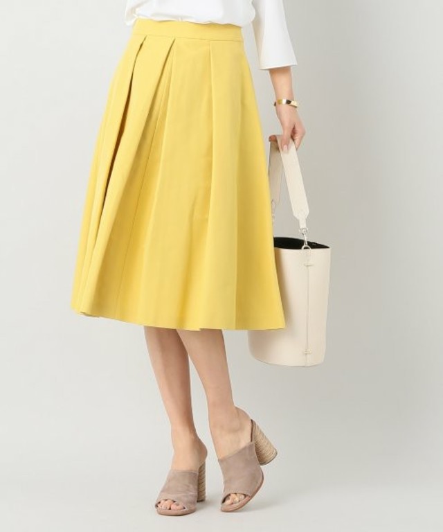 Spick&Span / コットンシルク タックスカート