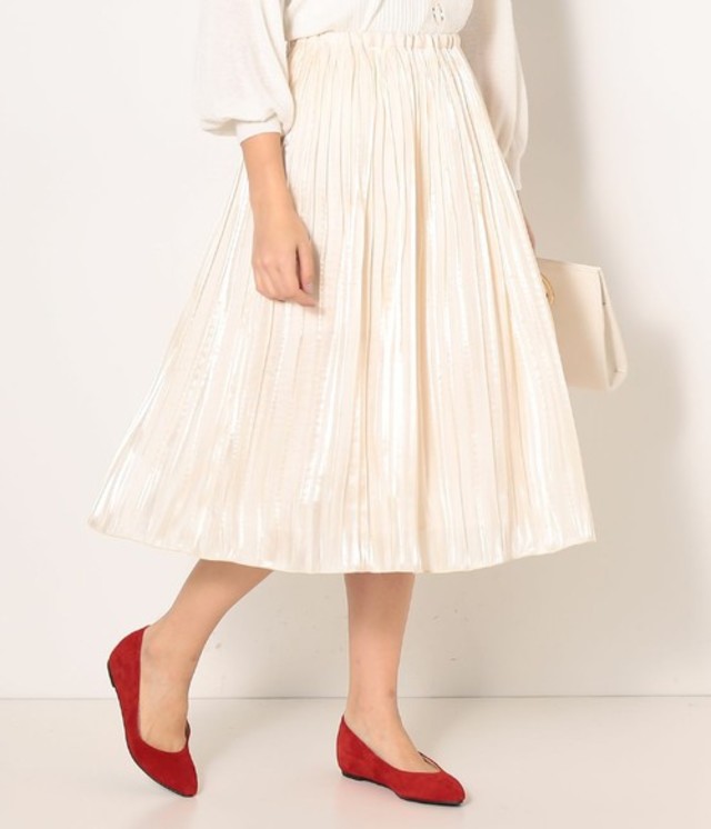 Rope picnic / シャイニーランダムプリーツスカート