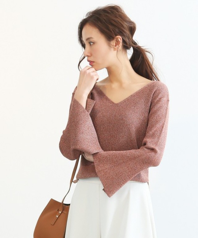 qualite　メランジニットプルオーバー