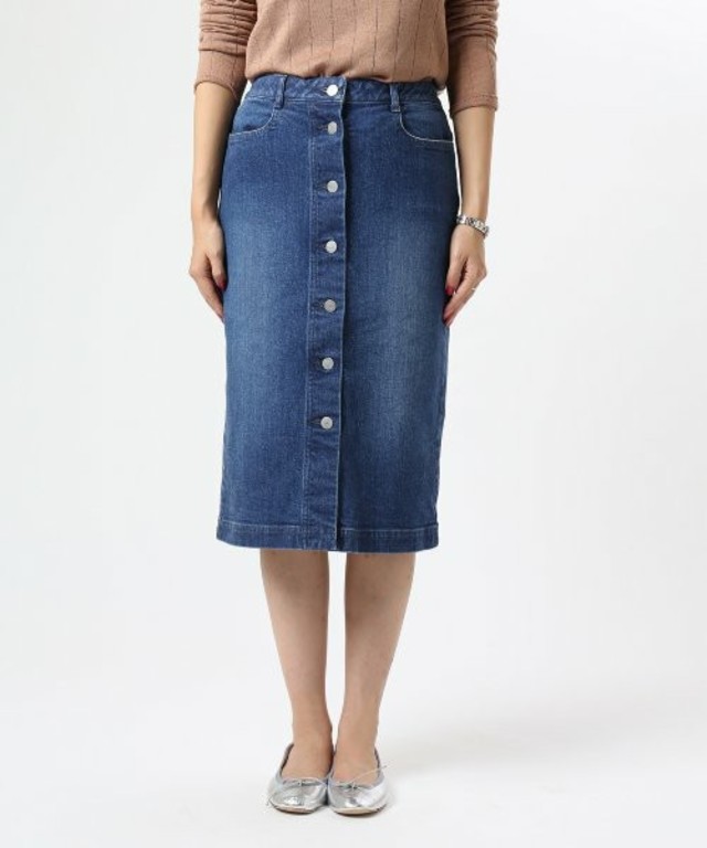 FRAMeWORK フロントボタン デニムスカート