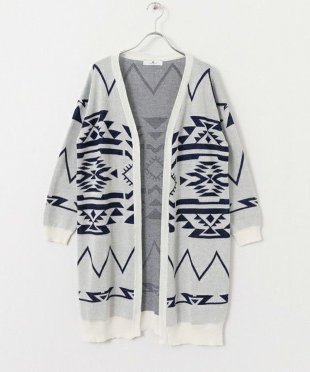 URBAN RESEARCH Sonny Label オルテガ柄カーディガン