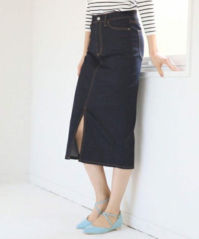 apart by lowrys スリットデニムスカート