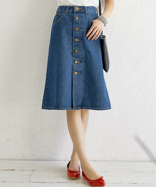 LEE（リー）×GLR F/BUTTONデニム スカート