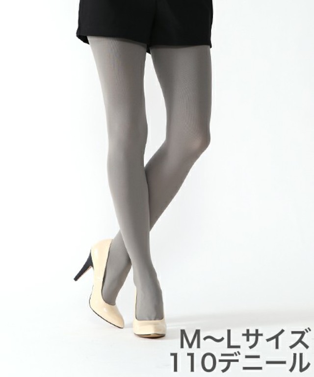 靴下屋　110デニールスポンディッシュタイツ　グレー系その他