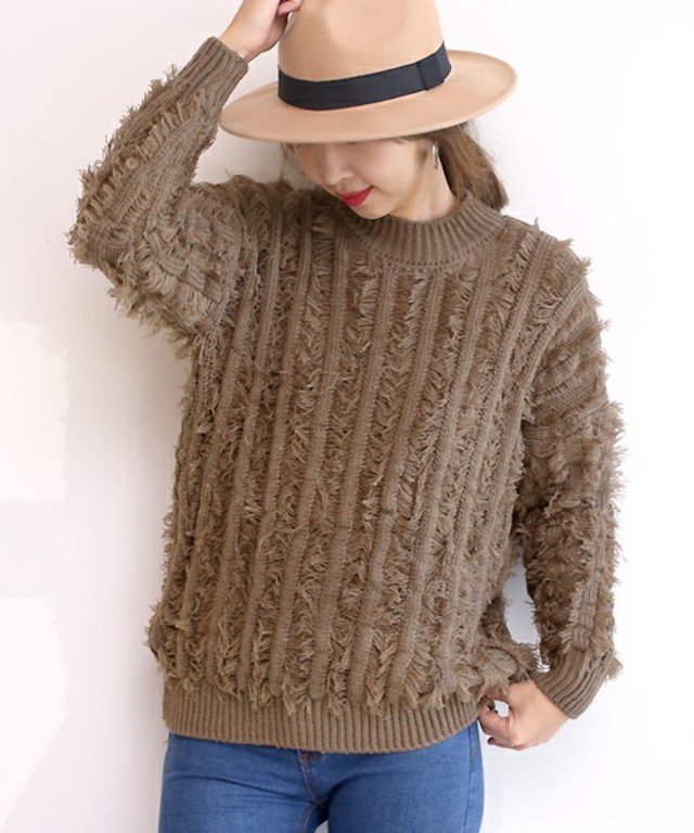 フリンジニット