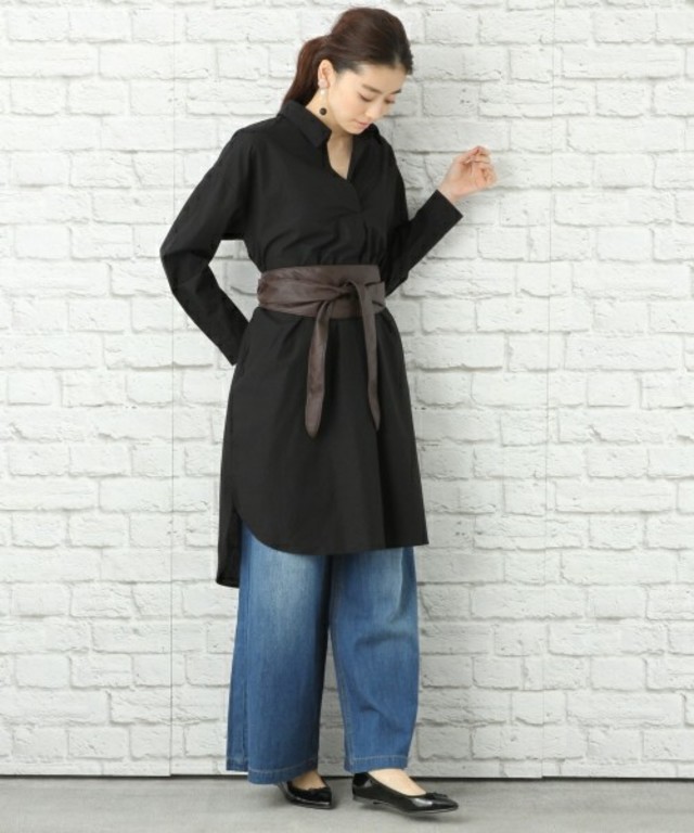 スキッパーシャツワンピースLS