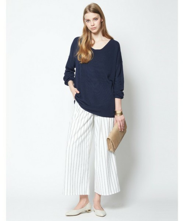 titivate　ストライプワイドパンツ