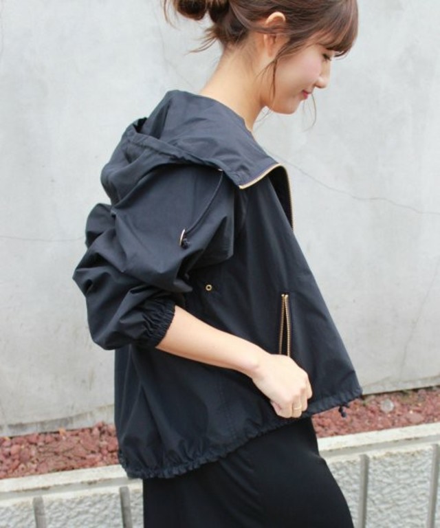 Spick and Span Noble　C/NY フードツキ ZIPブルゾン