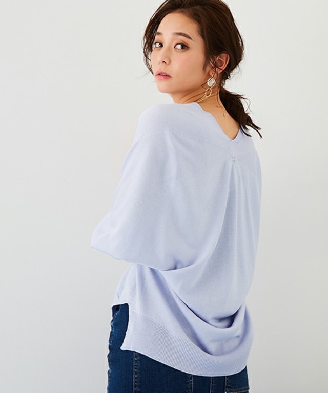 STUDIOUS ウォッシャブルＶネックニット