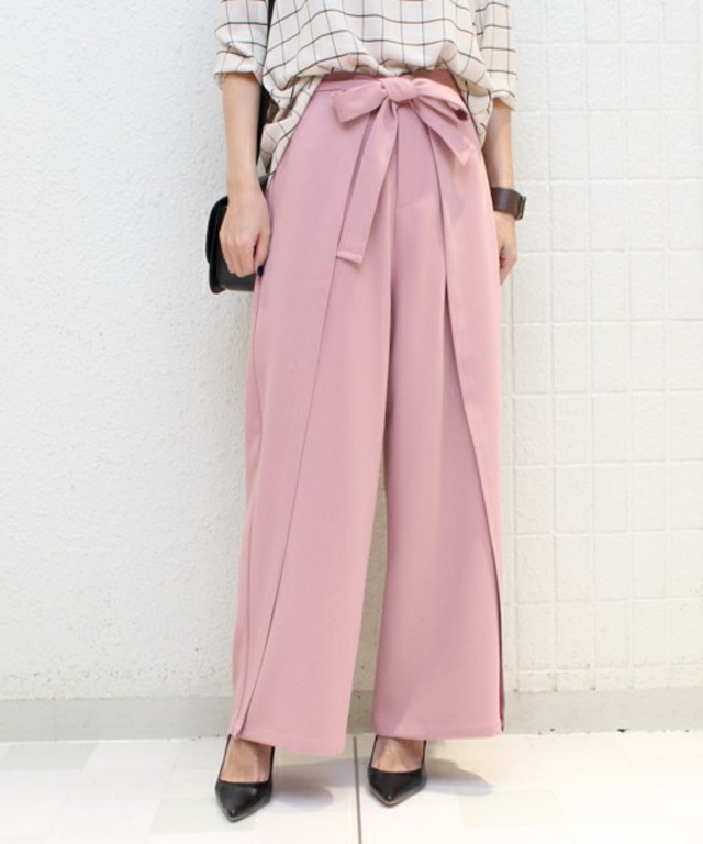 前結びワイドパンツ