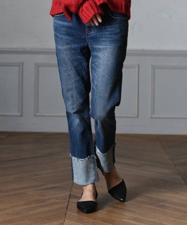 ストレッチロールアップパンツ