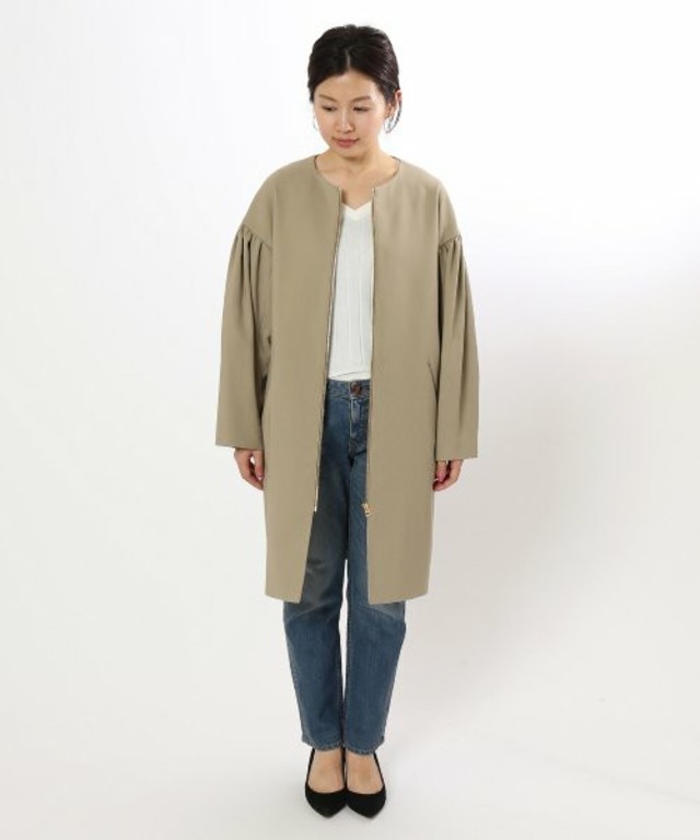【IENA】ギャザースリーブコート