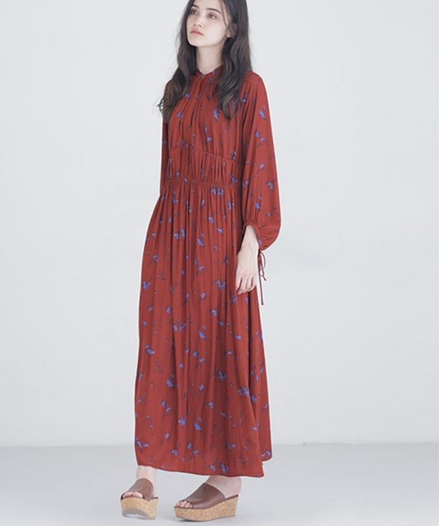 nano・universe プリントマキシワンピース