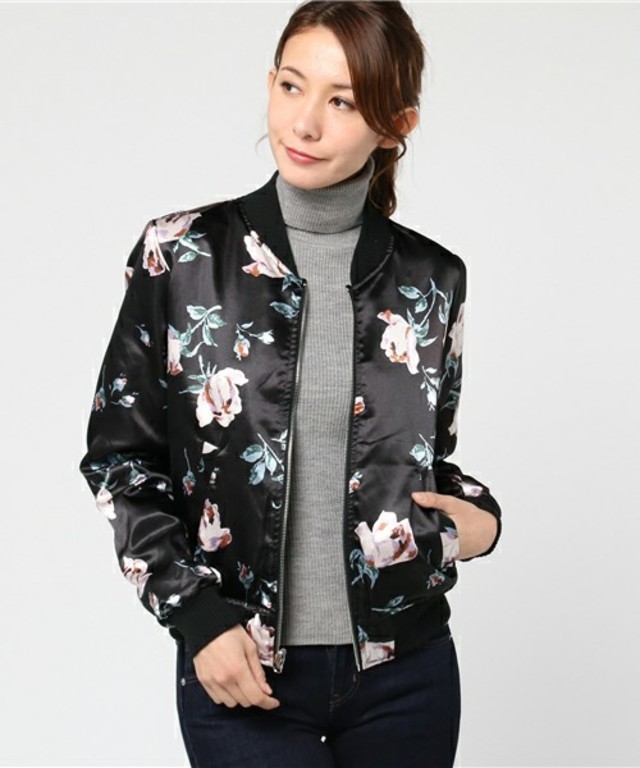 花柄リバーシブルブルゾン