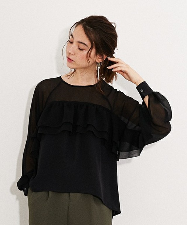 UNITED TOKYO ダブルフレアブラウス