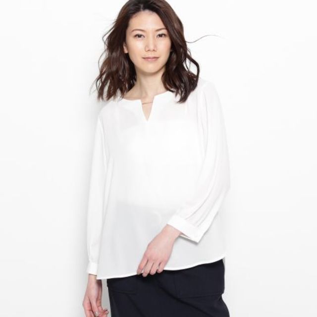 メタルキーネックシャツ