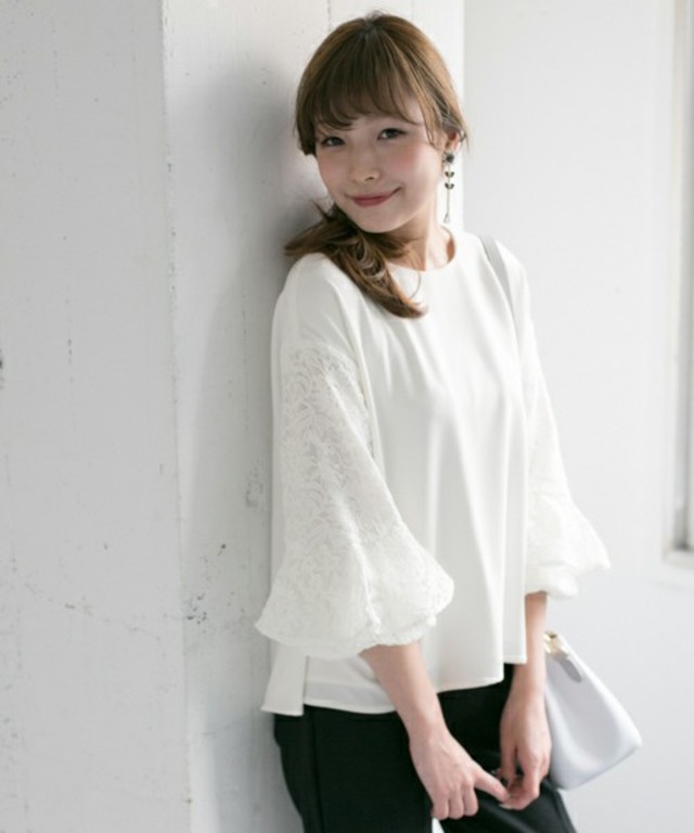 URBAN RESEARCH ROSSO レーススリーブプルオーバー