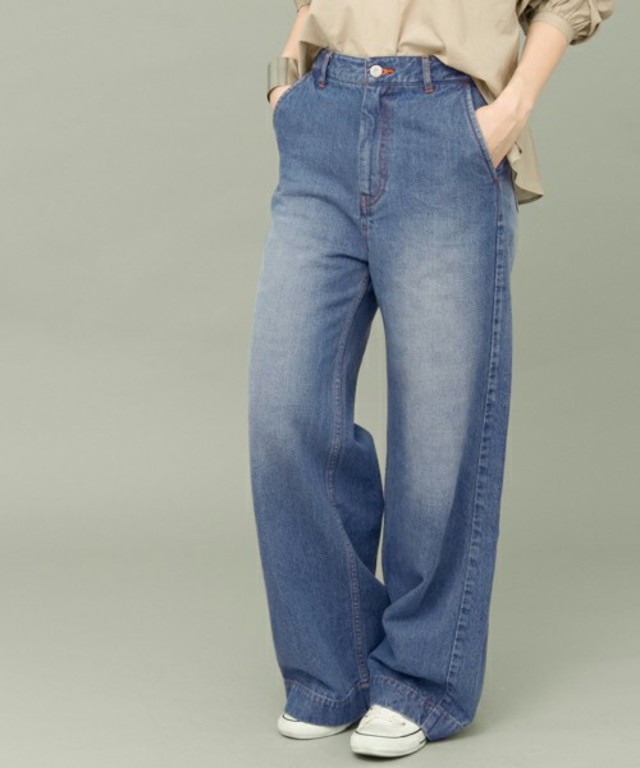 KBF+ フレアワイドデニムパンツ