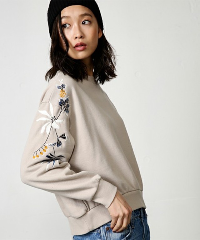 AZUL by moussy  刺繍スウェットセットアップPO