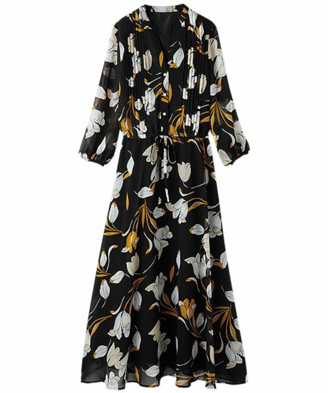 Ranan 花柄プリントロングワンピース