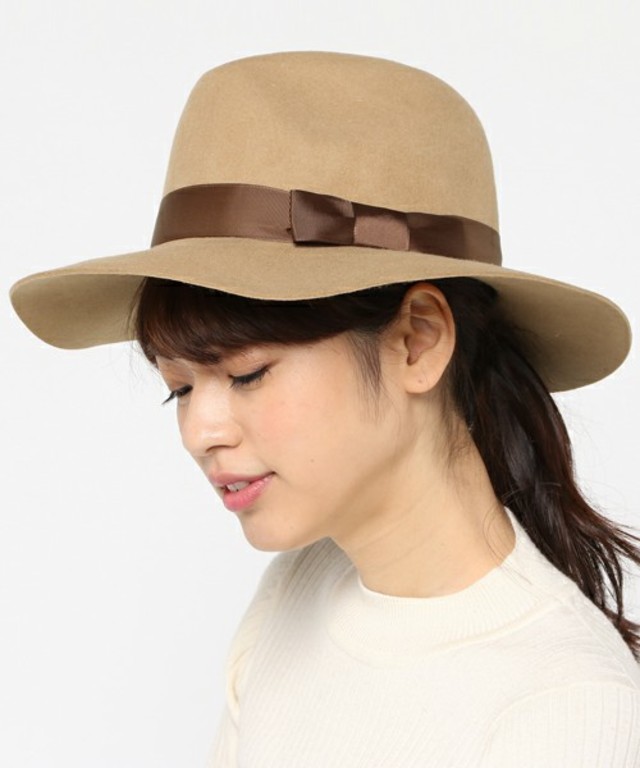 リボン付中折れつば広ハット/KOBE LETTUCE