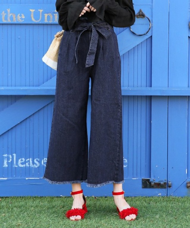 LOWRYS FARM　CONEリボンツキワイドパンツ