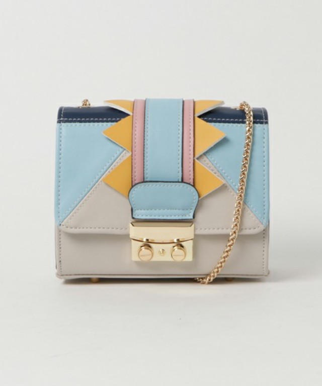 15STAIRS BY ST カラーブロックハンドバッグ