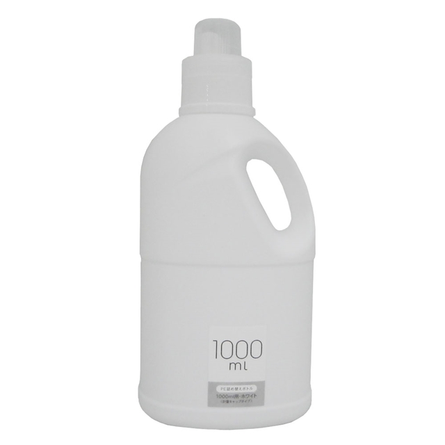 詰め替えボトル ホワイト 計量キャップタイプ 1000ml